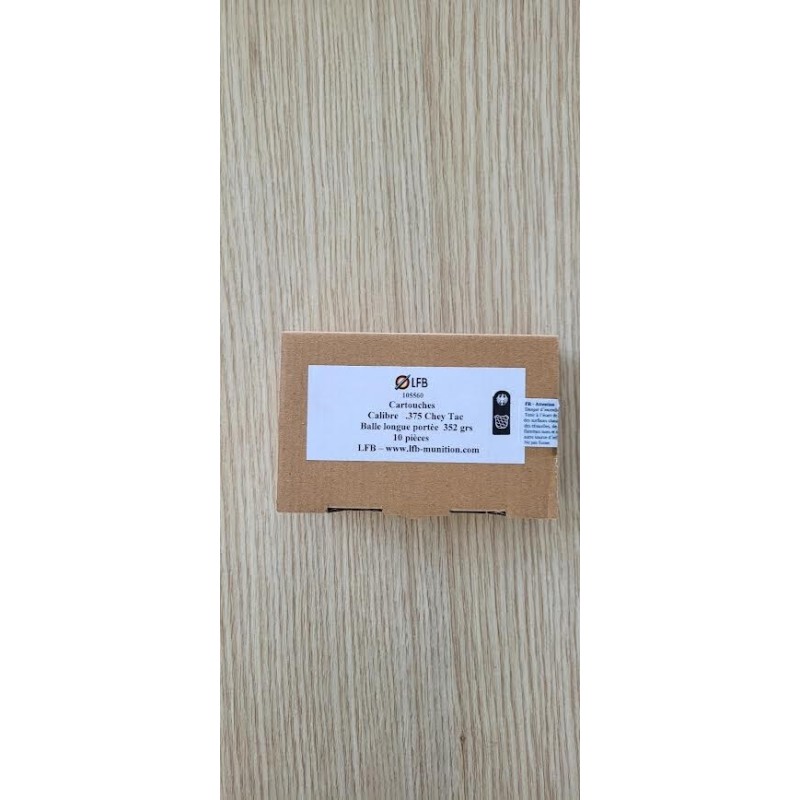 Munitions LFB 375 cheytac 352 grs Munitions LFB 375 cheytac 352 grs
