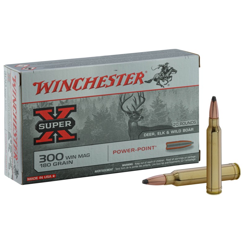 Munitions winchester 300 win mag power point 180grs Munitions winchester 300 win mag power point 180grs