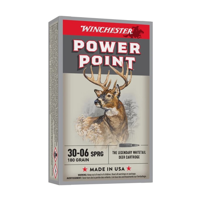 Munitions 30/06 sprg winchester 180 grs power point Munitions 30/06 sprg winchester 180 grs power point