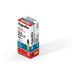 Munitions 22 lr subsonique aguila hp 38 grains