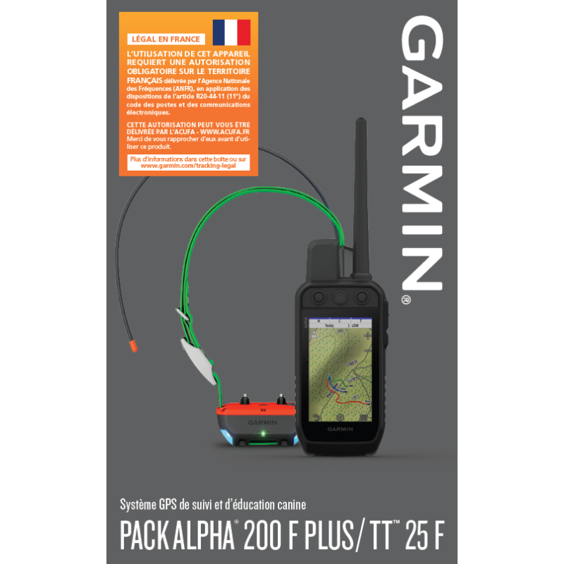 Pack gps garmin alpha 200 plus t 25